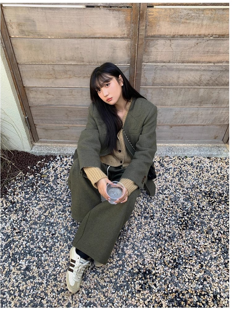 冬季新款休闲显瘦纯色抽绳西装裤垂坠感压褶高腰直筒阔腿裤